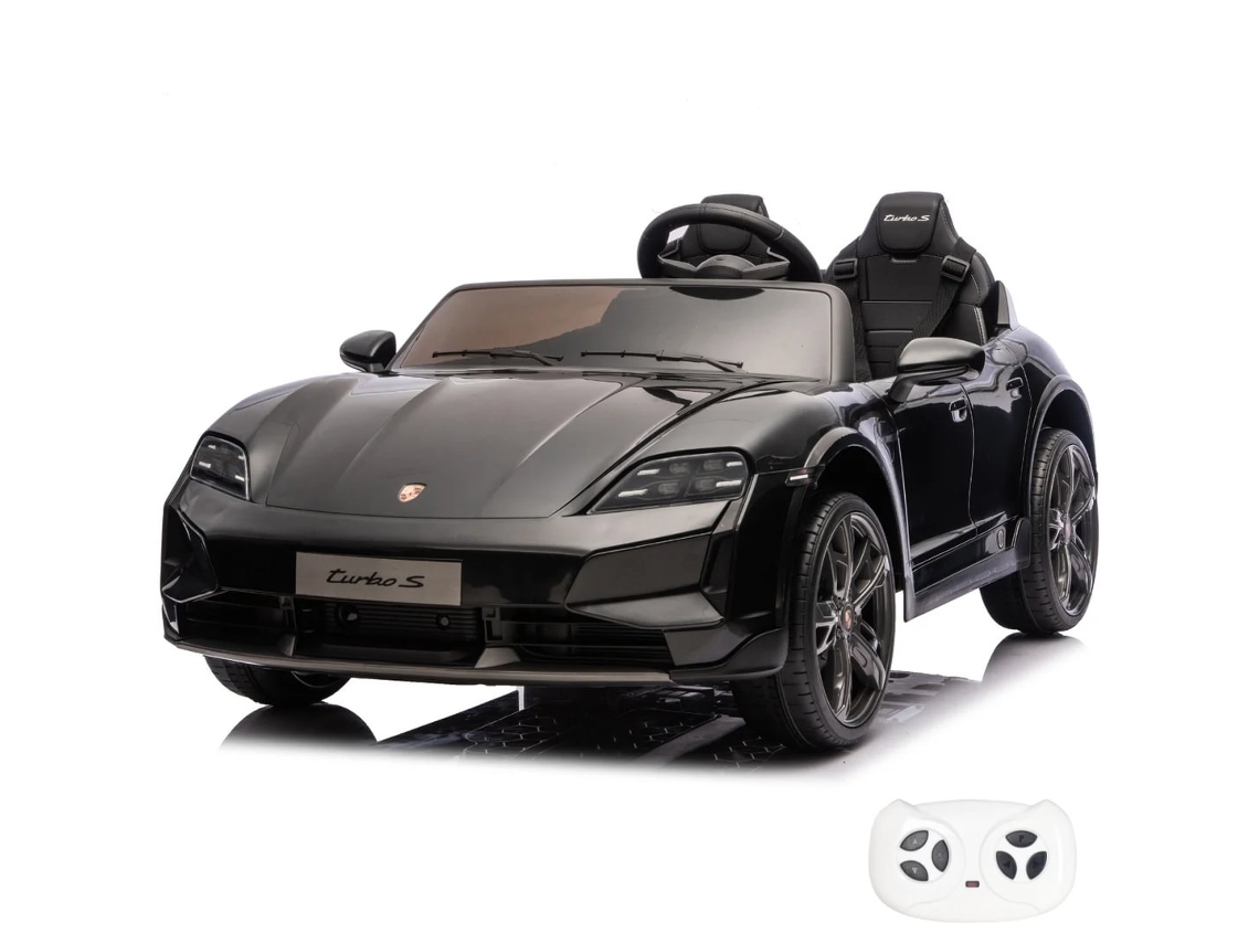 Carro Elétrico Para Crianças 24v - Porsche Taycan Turbo S - 2 Lugares - 2 A 6 Anos - Nero