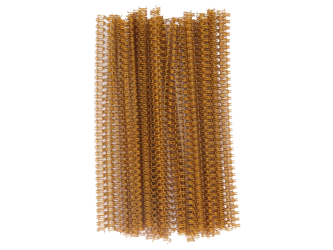 100 Espinhas Encadernação Fio Duplo 20 Folhas A4 6.4mm 34 Laços 3:1 Passo Ouro
