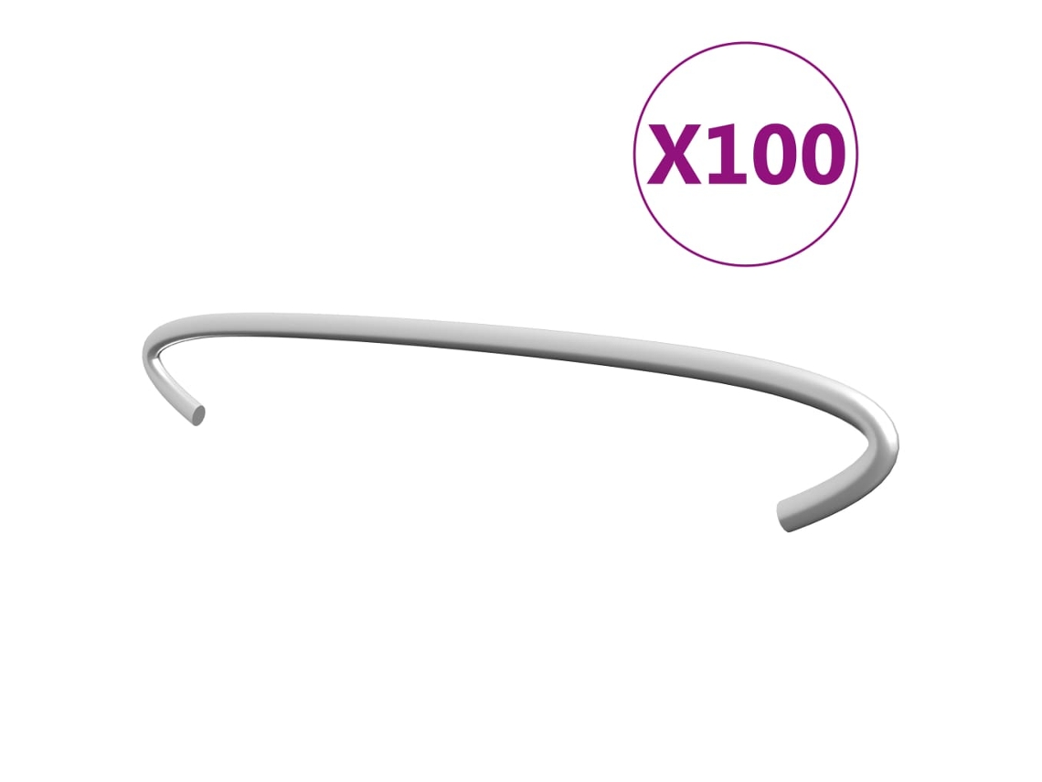 Vidaxl Ganchos Para Gabiões 100 Pcs Aço Galvanizado 20 Cm