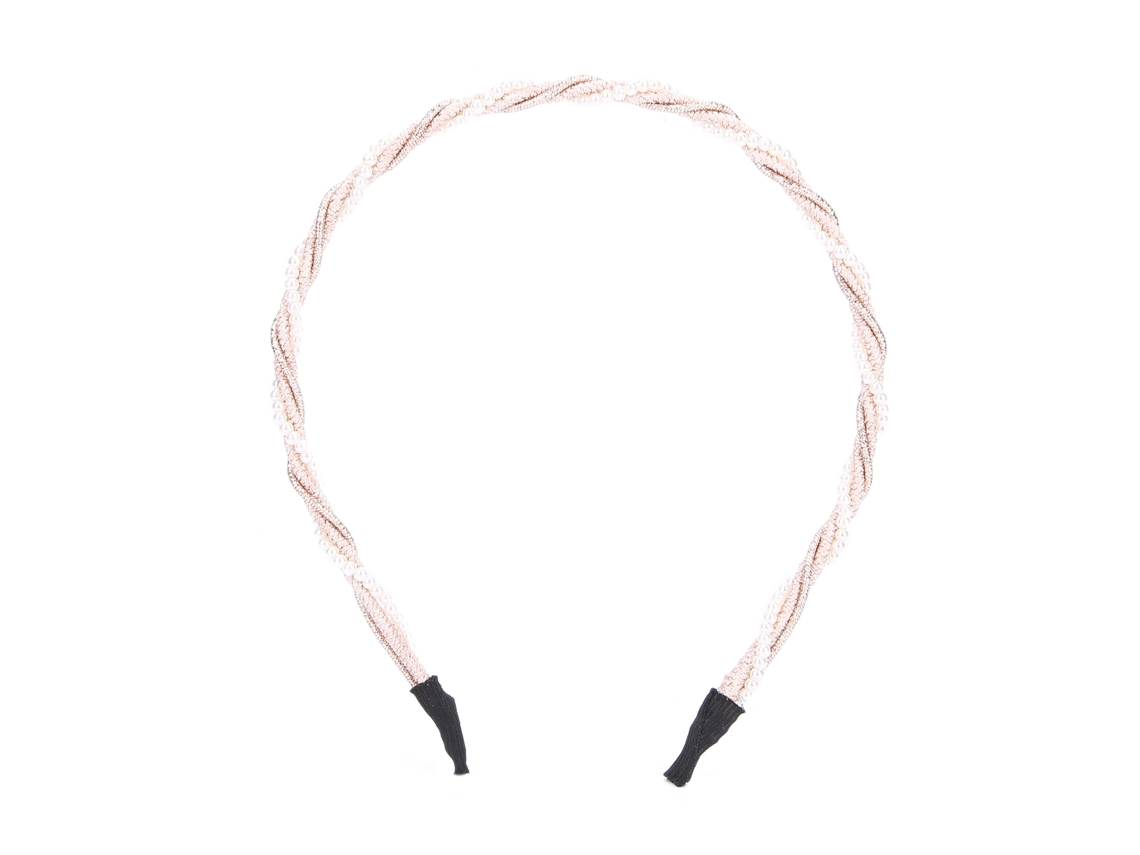 Tiara feminina de liga metálica, acessório de cabelo moderno para casamentos e festas, modelo 2026, na cor rosa.