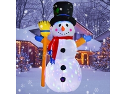 Muñeco De Nieve Hinchable Navideño De 130cm Con Luces Led Para Decoración Exterior De Jardín