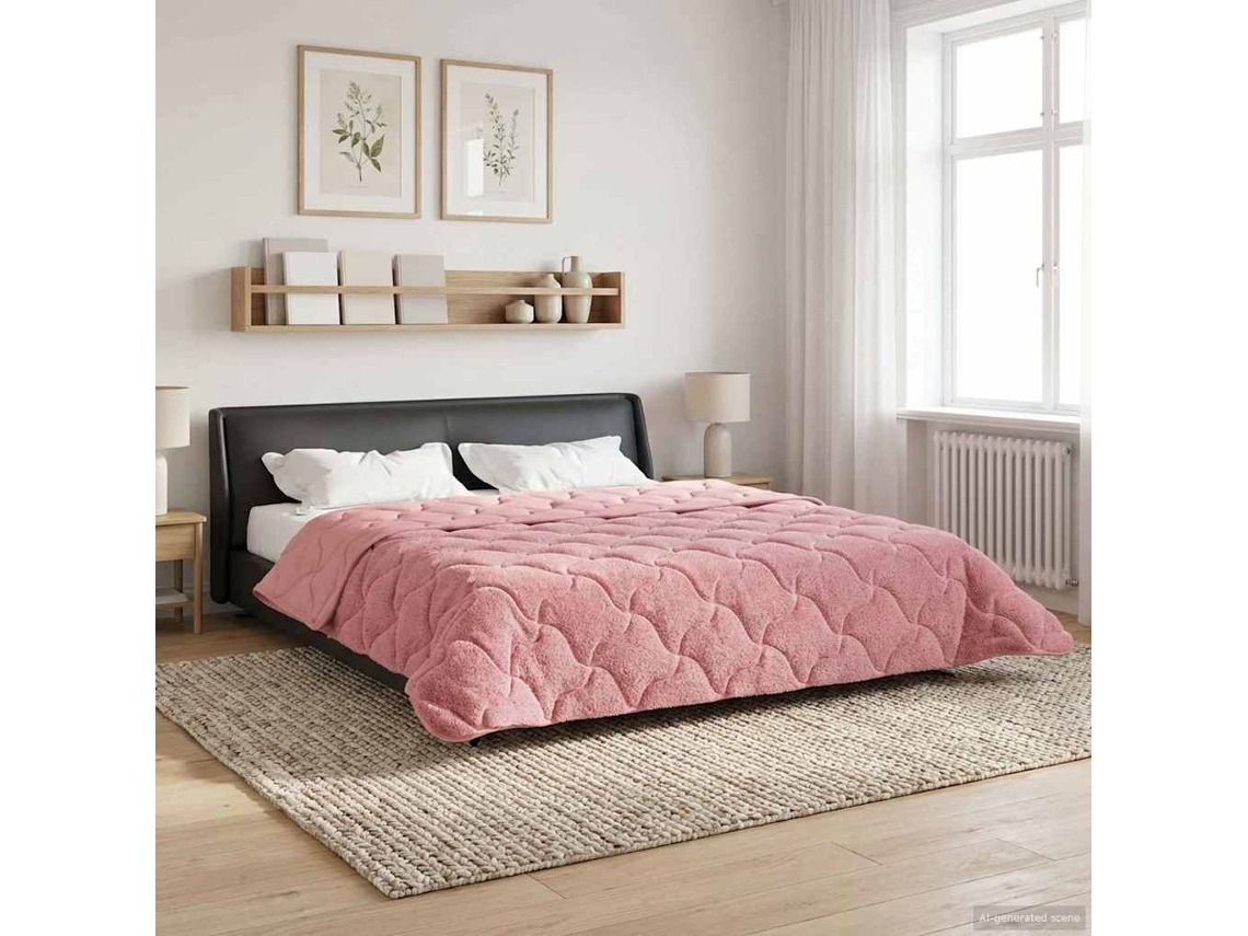 Vidaxl Edredom De Inverno Colchonete Rosa 200 X 200 Cm