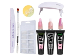 Cola Para Unhas De 3 Cores, Secagem Rápida, Ferramentas Para Manicure, Lâmpada Uv, Moldes Para Unhas, Conjunto De Extensão De Unhas Ly Ebike