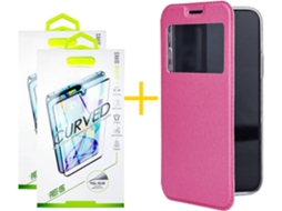 Capa + 2 Películas para Samsung Galaxy S22 Plus 5G SKYHE Rosa