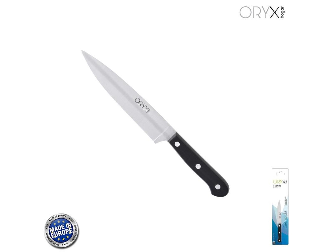 Faca de Cozinha Grenoble Legumes Lâmina Aço Inox 15 cm Preto ORYX