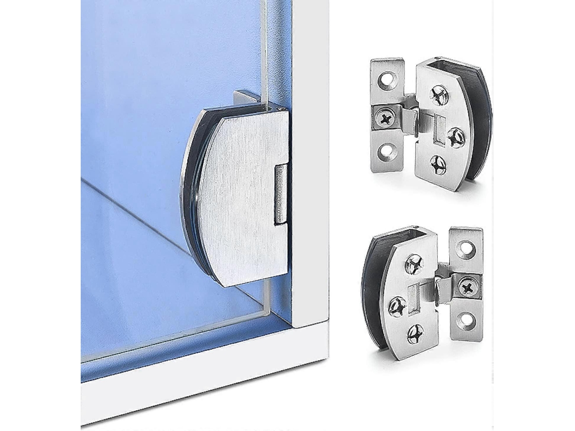 2 dobradiças de vidro para móveis, resistentes ao desgaste, instalação fácil, 4-7mm S/MARCA