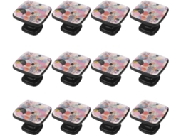 Puxadores E Maçanetas Quadradas Para Armários De Cozinha, Conjunto De 12 Peças, Estampa Abstrata De Bolinhas Coloridas
