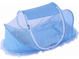 Tenda De Berço Para Bebê, Tenda De Praia Pop Up Em Tela Para Bebê Com Travesseiro E Cobertor, Não Requer Montagem, Azul