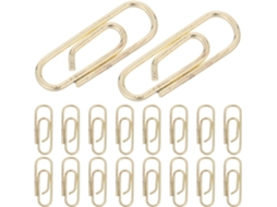 Clipes de papel Coheali Mini em metal dourado, 15 mm, 200 unidades, pequenos clipes ovais para artesanato e organização.