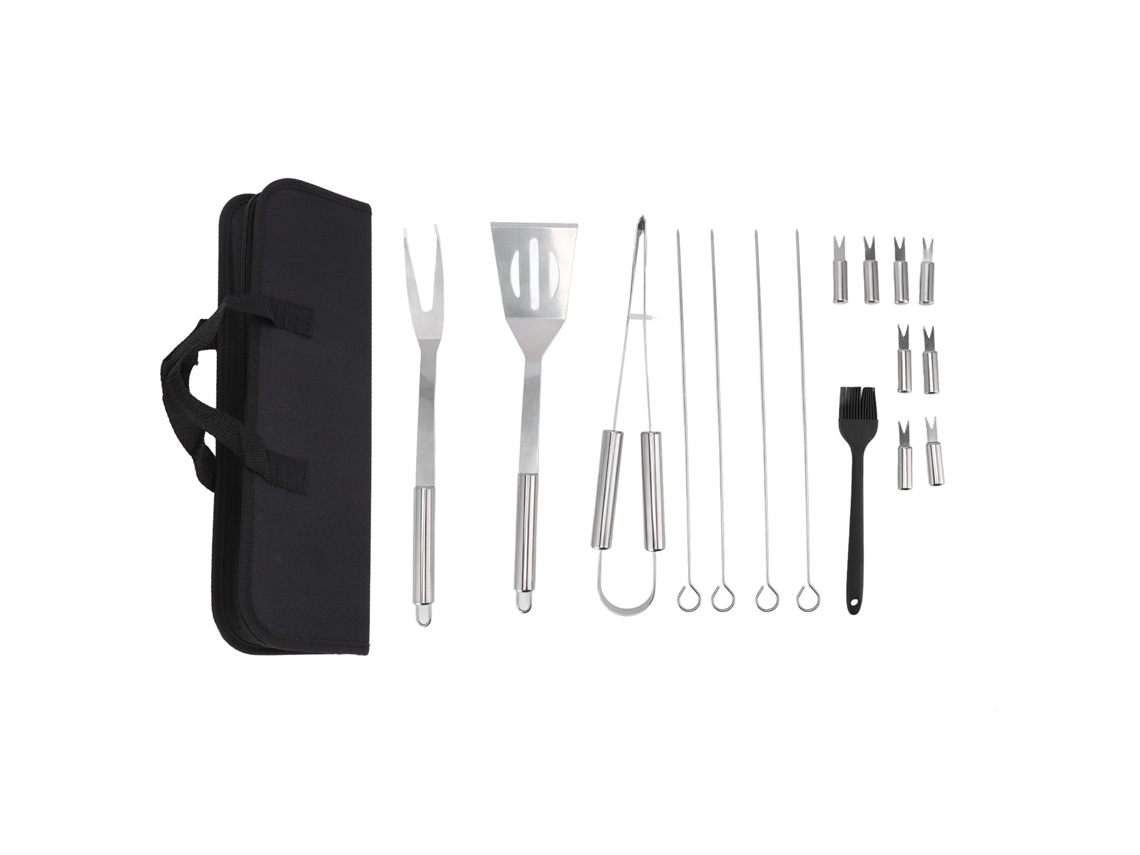 Conjunto Churrasco 16 Peças Aço Inoxidável CHABERLU