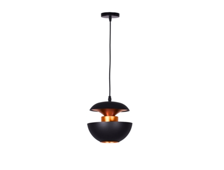 Suspensão Munich D20 1Xe27 Preto C/Interior Dourado COREP