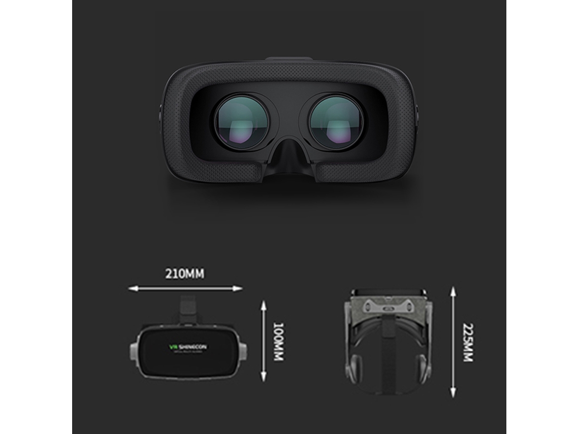 Óculos Vr Shinecon G07e 110°fov Para Adultos Com Som Estéreo 3d Compatível Com Ios E Android 4.5-6.53 Polegadas