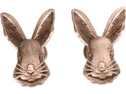 Conjunto De 2 Puxadores Decorativos Em Liga Zinco Para Gavetas E Portas Armários, Com Formato De Coelho