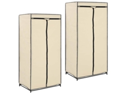 Vidaxl Roupeiros 2 Pcs 75x50x160 Cm Creme