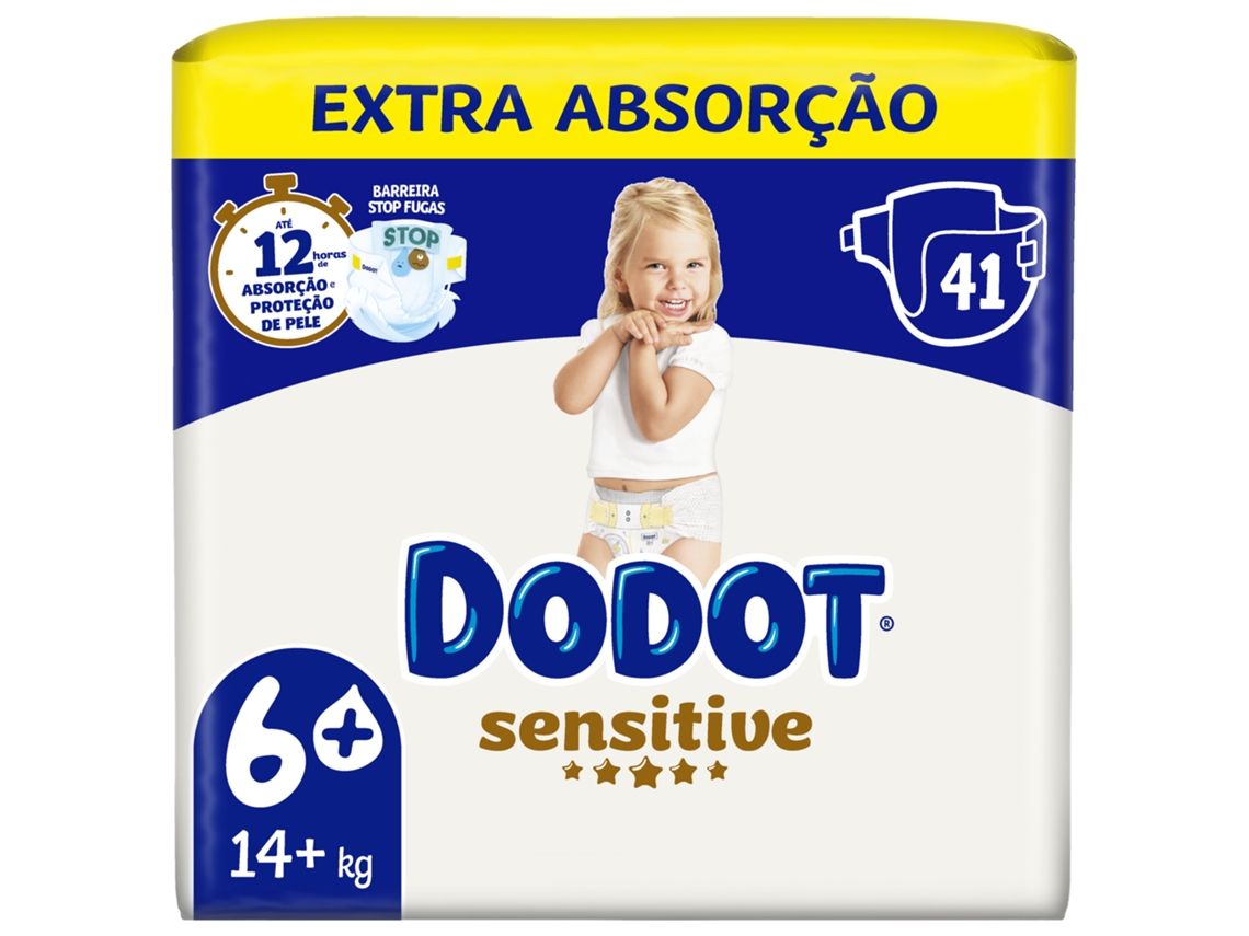Fraldas Sensitive Extra +14kg T6+ DODOT emb. 41 un