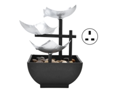 Fonte de Mesa 3 Camadas com Luz Led para Decoração de Interiores Casa Escritório Plugue Uk Ac220 240v