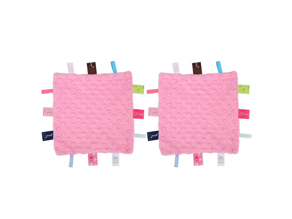Mali 2pcs Manta de Segurança para Bebê Macia Toalha Suave Apoio Plush Rosa