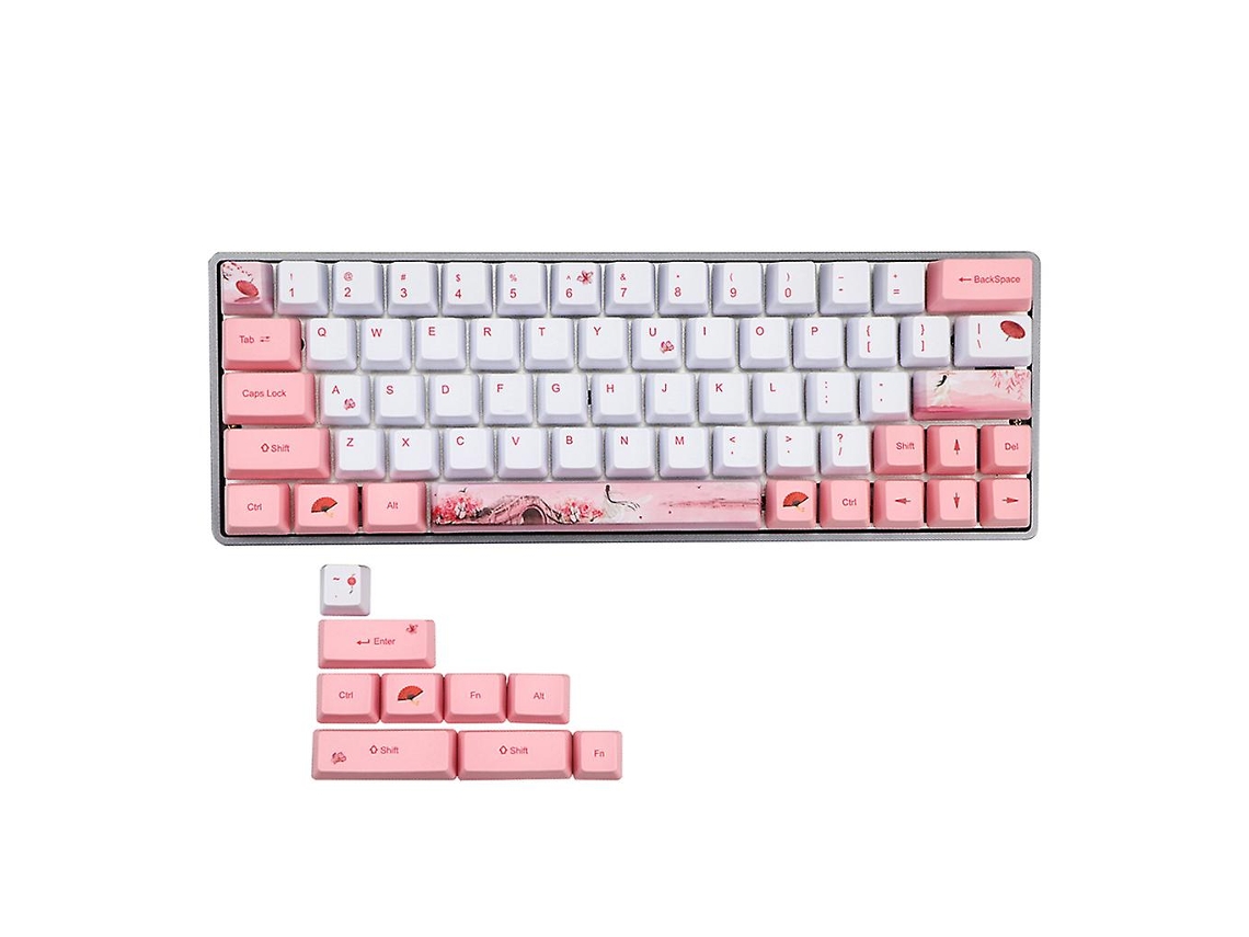 73pcs Cute Girl Keycap Pbt Oem Profile Processo De Sublimação Padrão Keycap