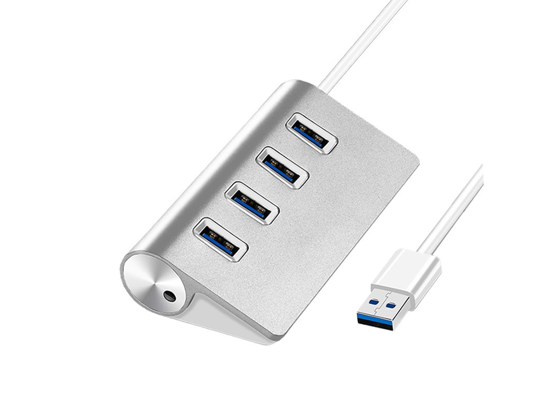 Estação De Ancoragem Bestvite Usb 3.0 Hub 4 Portas Otg C De Alta Velocidade Prata