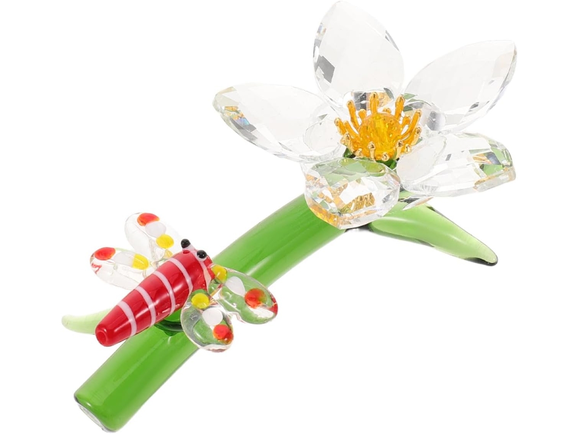 Elegantes Delicados Ornamentos Cristal Formato Libélula Versáteis Decoração Casamentos Presentes Mulheres GOKOCO