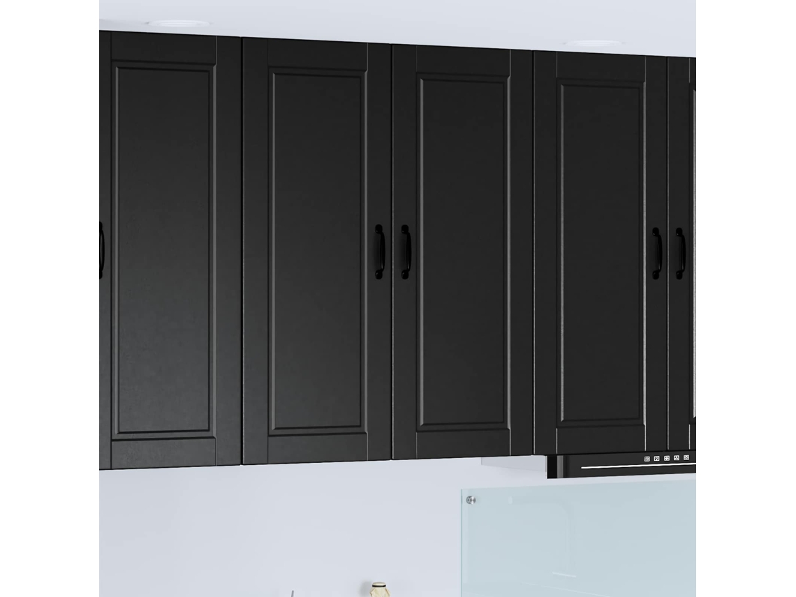 Vidaxl Armário De Parede Porto Preto 80 X 31 X 100 Cm