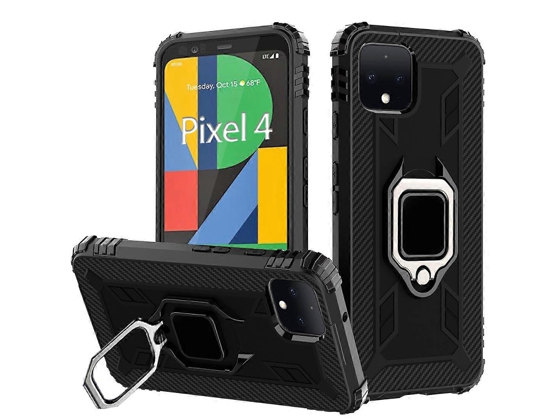 Capa Telemóvel Em Material Resistente Com Suporte De Anel E Proteção Anti-choque Para Google Pixel 4 Elysve