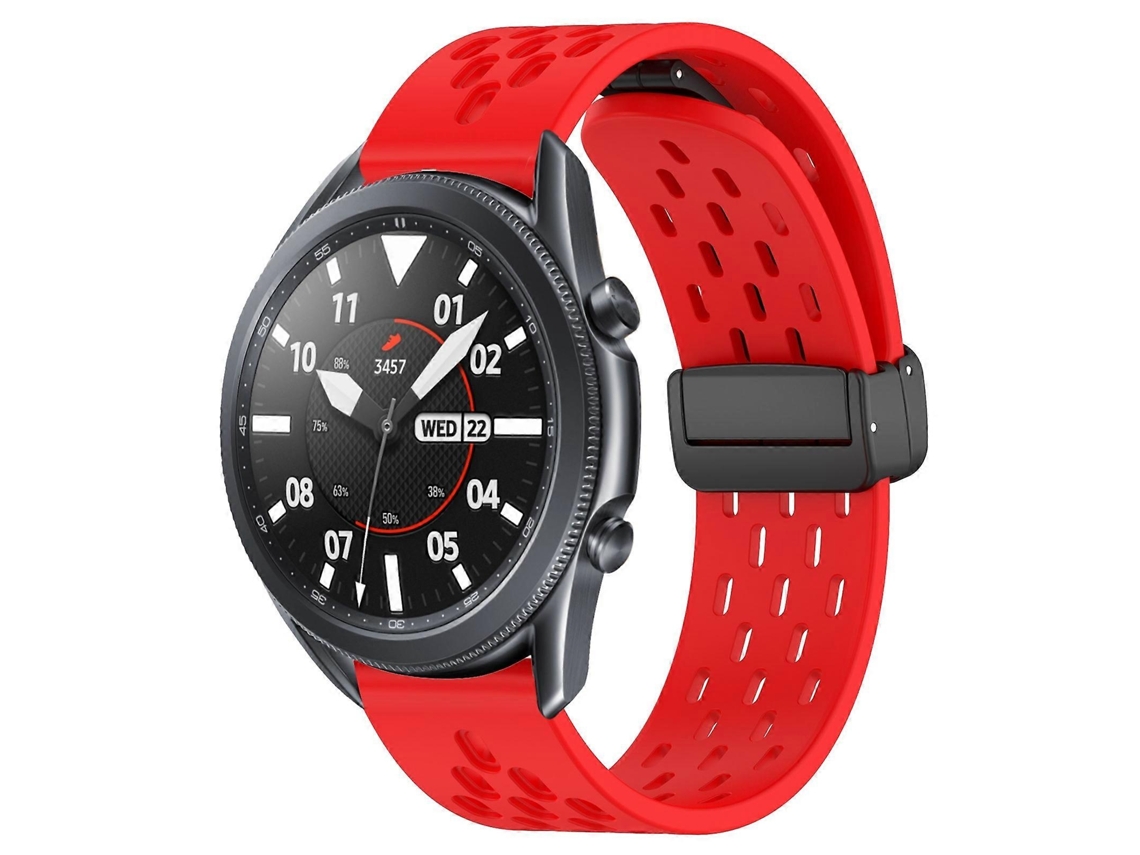 Pulseira De Silicone Dobrável De 22 Mm Com Fecho Magnético