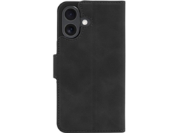 Just In Case Pu-couro Premium Book Capa Preto Apple Iphone 16 Plus