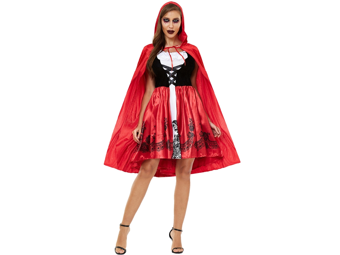 Fantasia Da Chapeuzinho Vermelho para Mulheres com Capa NEVEANCE