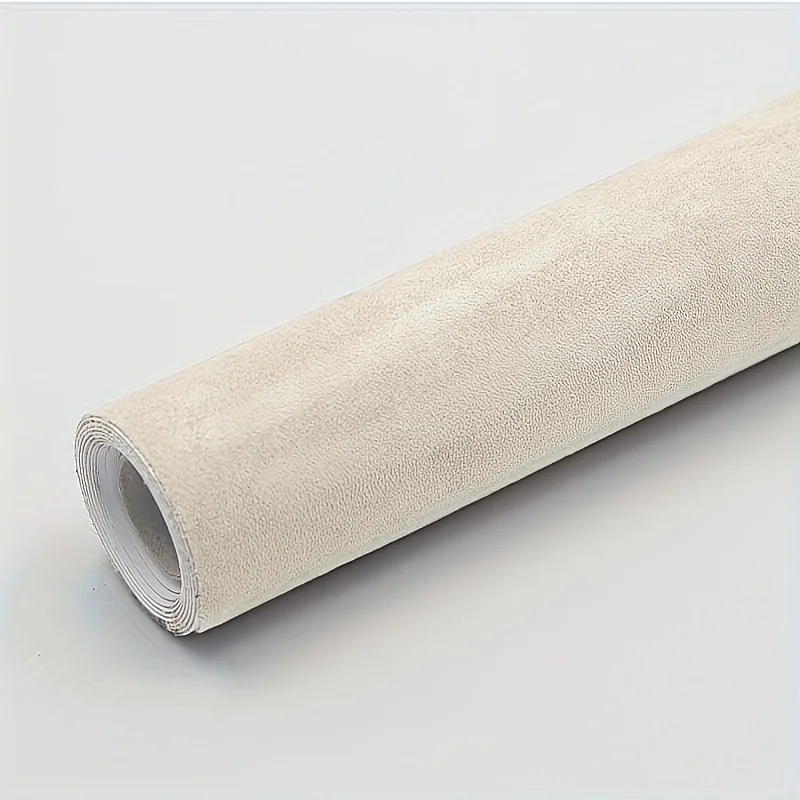 (branco-sujo, 50x300cm) Material Para Projetos Diy: Rolo De Camurça Autoadesiva Fosca Com Adesivo Forte Na Parte Traseira
