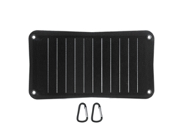 Carregador solar portátil ETFE USB 5V para uso externo, ideal para esportes e viagens.