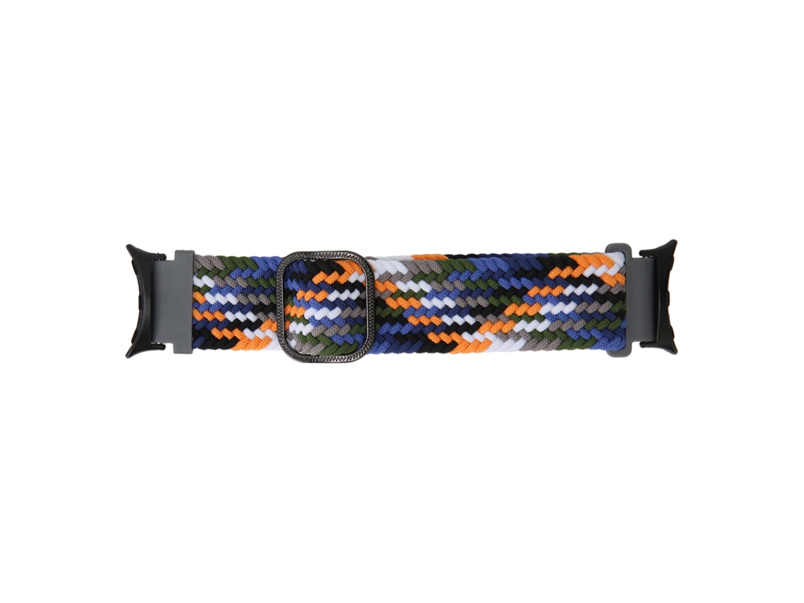 Pulseira de Relógio Tefida Trançada Multicolor Ajustável para Pixel Watch Indigo