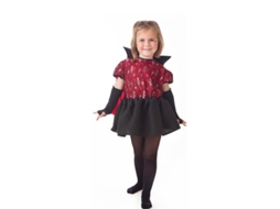 Fato de vampiro esqueleto elegante com capa para menina