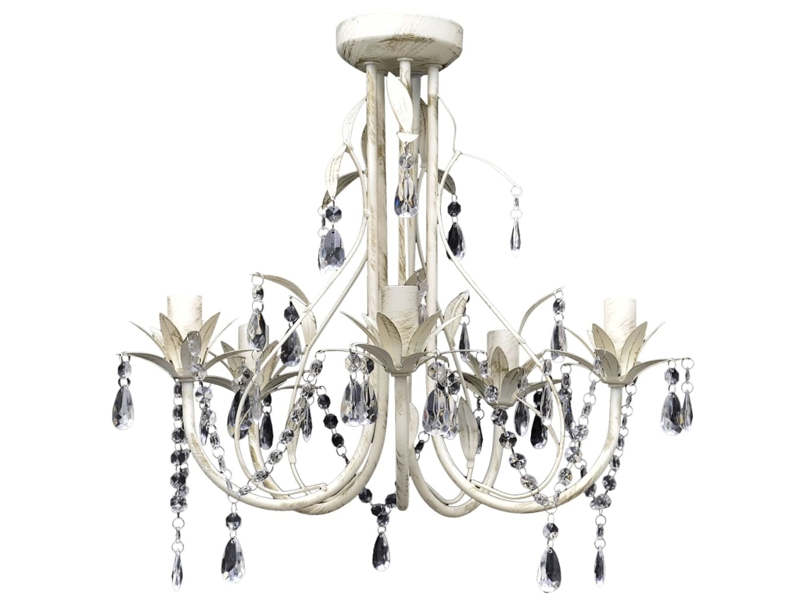 Chandelier, Chandelier Vidaxl Branco Metal (n/a)
