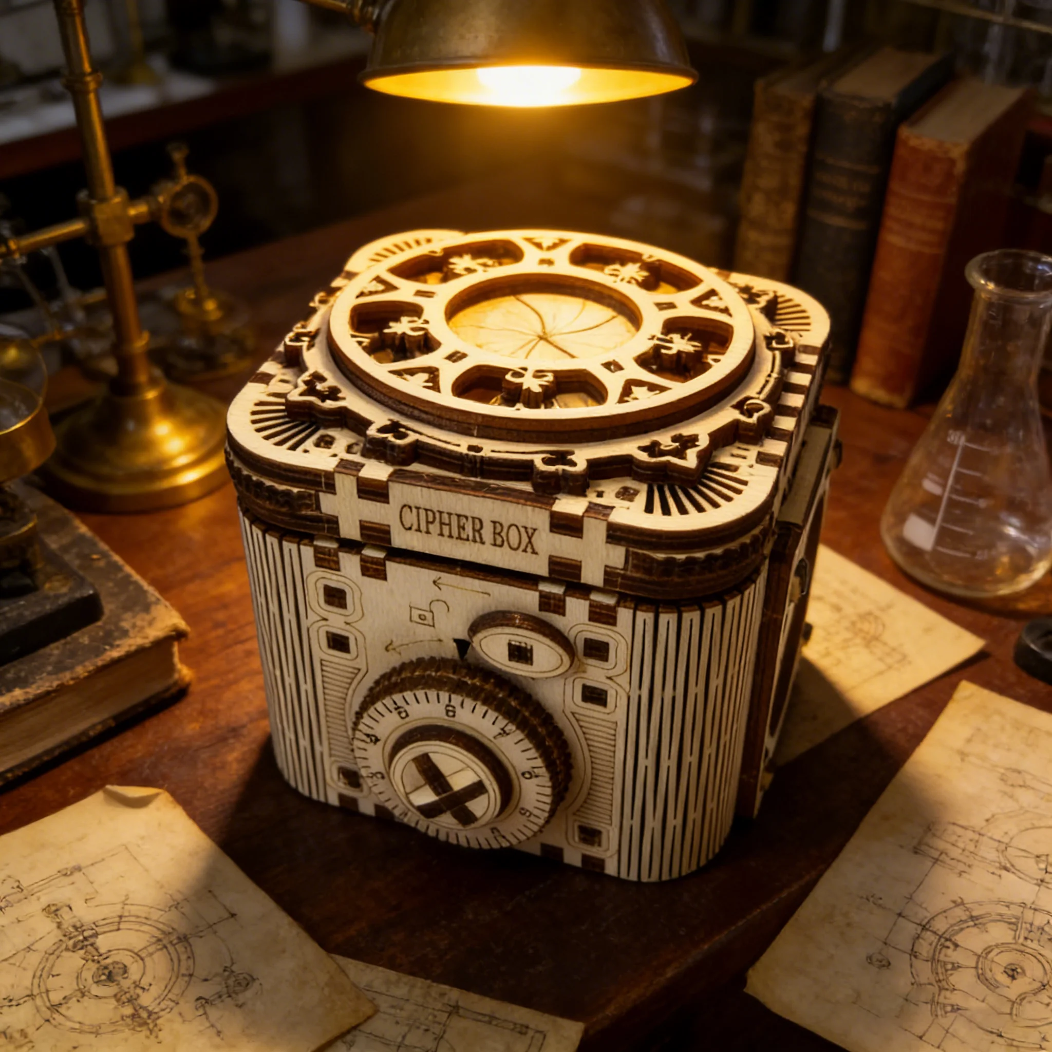 Caixa de Joias 3d em Madeira Modelo Quebra cabeça, o Presente Perfeito para as Festas MDUG