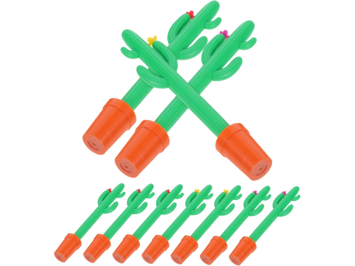 Conjunto De 10 Canetas Em Gel Com Formato Cacto, Esferográficas Para