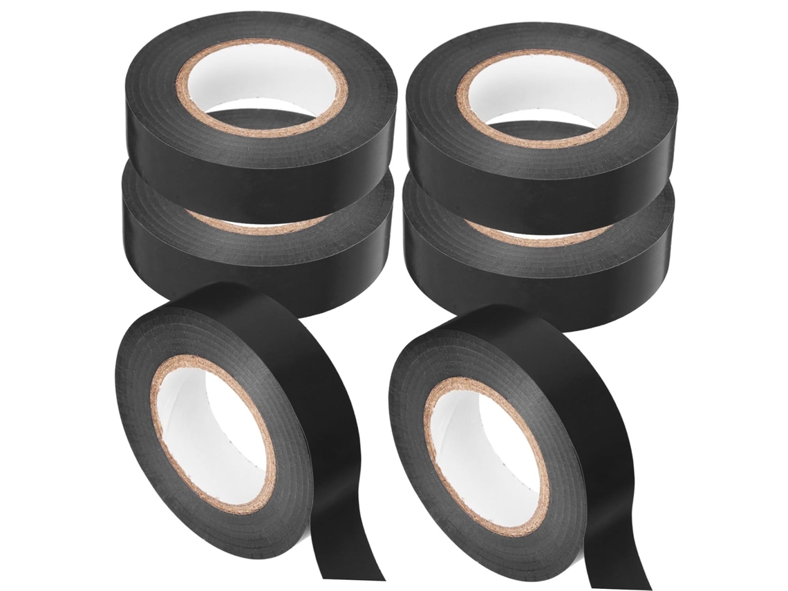Fita Isolante Elétrica Preta Cabilock, 19mm X 20m, 6 Unidades, Em Pvc Resistente Ao Calor, Para Isolamento E Reparo De