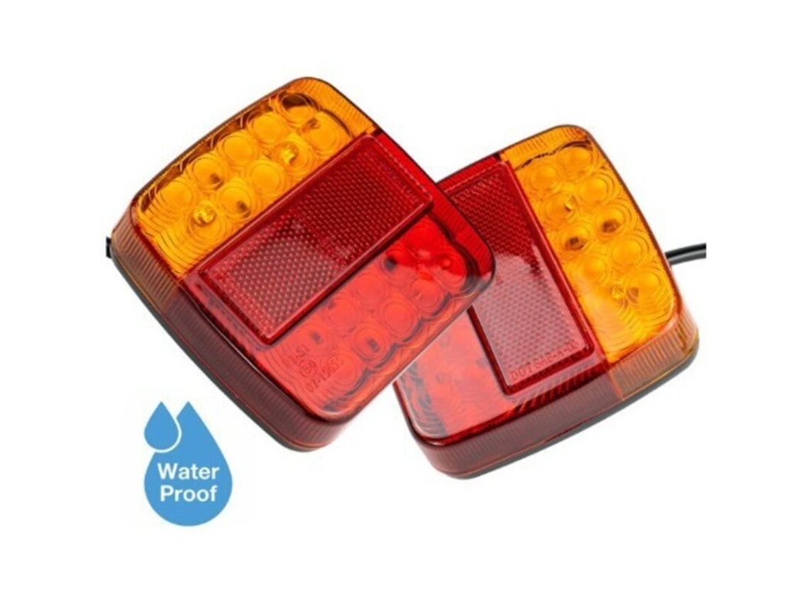 Kit de Luzes Led para Reboque 12v: Inclui Iluminação de Placa, Luz Traseira/de Estacionamento À Prova D'água ORBITRA COMMERCE (conjunto de 2)