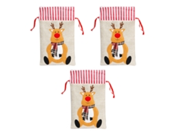3 Sacos de Natal com Renata Pai Natal e Neve para Festas NEVEANCE