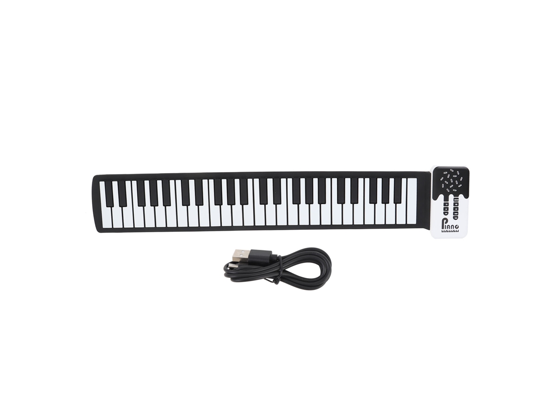 Primerox piano Roll Up 49 Teclas Plegável Portátil Usb Recarregável Silicone Eletrônico