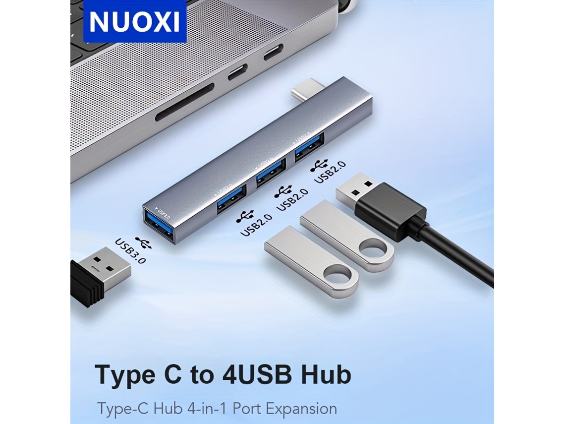 Extensor Usb com Divisor de 4 Portas para Laptops e Tablets STELASPLEN