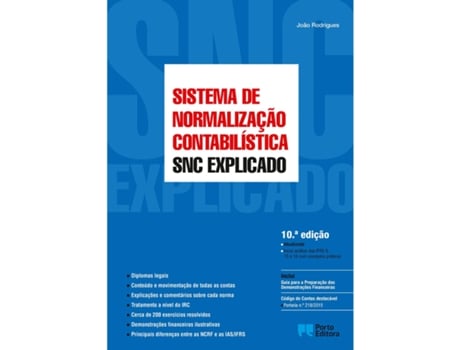 Livro Snc - Sistema De Normalização Contabilística Explicado De João Rodrigues (português)