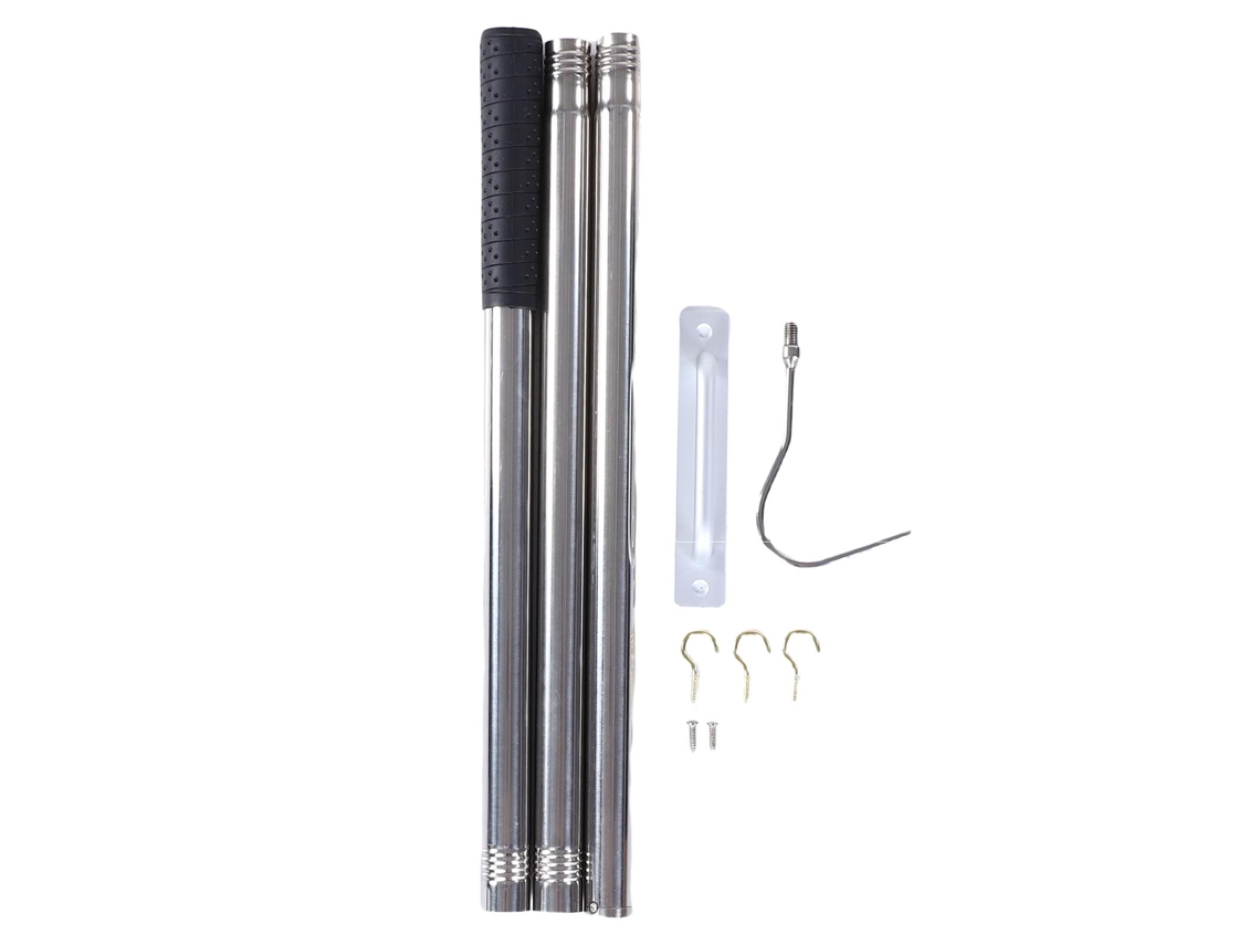 Kit de gancho de empurrar para escadas de porão (feito de alumínio e aço inoxidável, com cordas substituíveis)