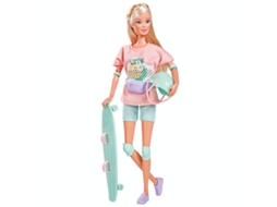 Skatista de Boneca Steffi Love Com Longboard (Idade Mínima Recomendada: 3 anos)
