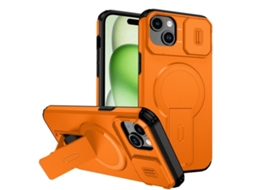 Capa Com Suporte Magsafe Para Iphone 14 Plus - Abertura Deslizante Com Proteção De Câmara