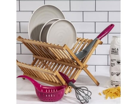 Escorredor de pratos dobrável em bambu bege - Cook Concept KA4336 - Natural - Classic - Timeless