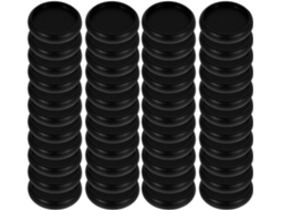 Discos De Encadernação Plástico Preto 38mm, 44 Peças 4 Conjuntos De 11, Anéis Redondos Para Cadernos, Pastas E Folhas