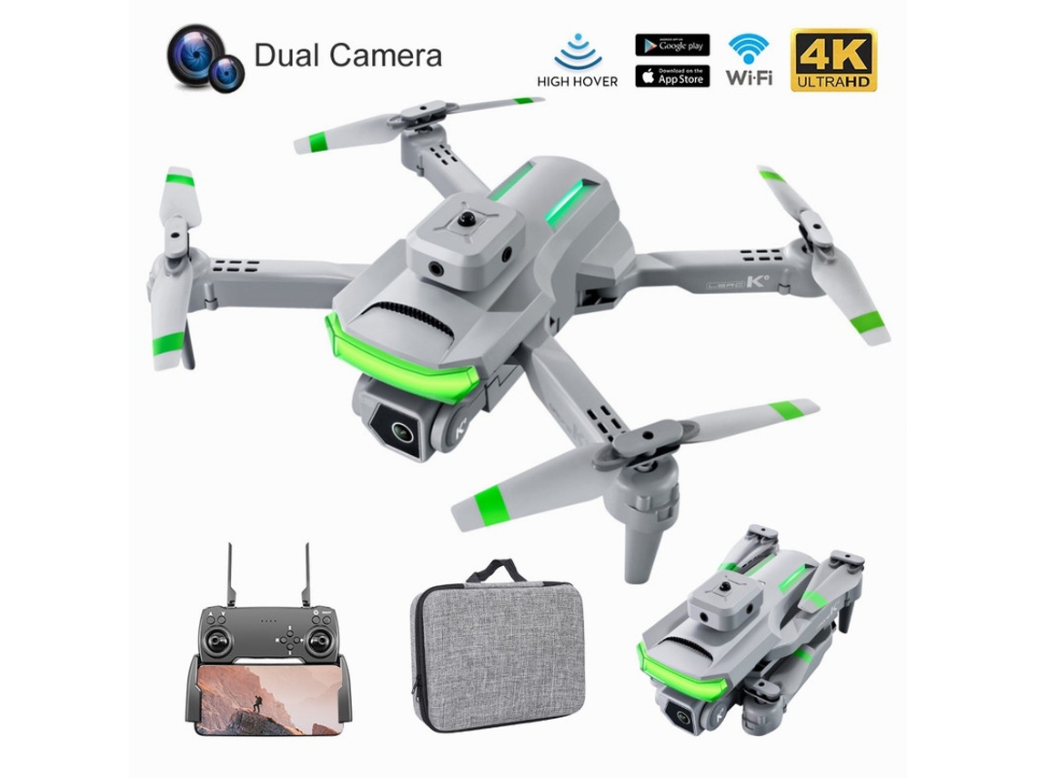 Xt5 Mini Drone com Prevenção de Obstáculos em 360 4K Duração Da Bateria: 10 Min Cinza YIZHOOD