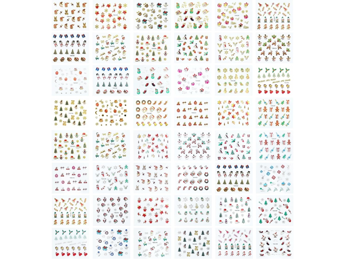 48 Feuilles Pour Décorations Manucure Créatives