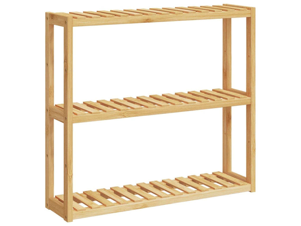 Maison Exclusive - Unidade De 3 Prateleiras De Parede P/ Wc 60x15x54 Cm Bambu